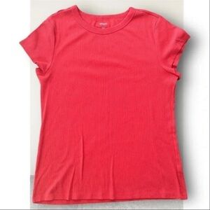 🔥5/$25 Sonoma Red Ribbed Tee Shirt Women’s Plus Size XXL 2XL 2X also fits 1XL 1X